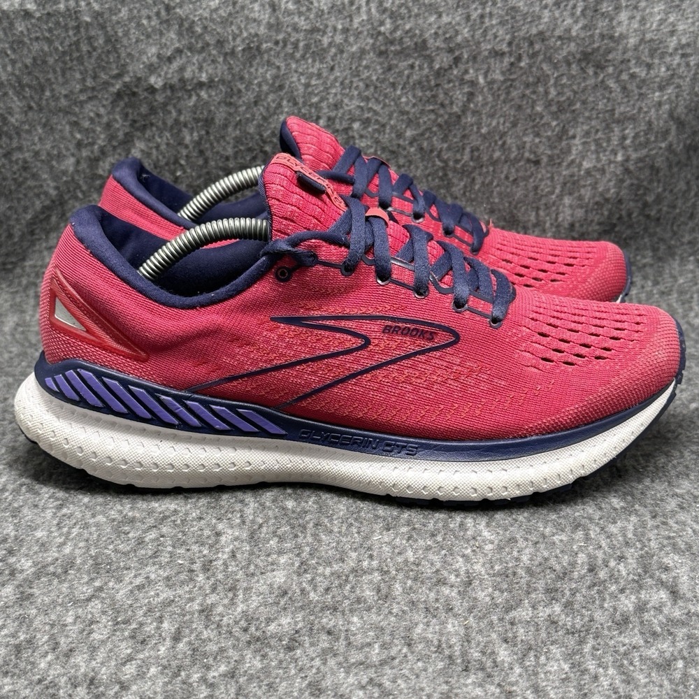 Brooks Glycerin 19 Women's Sneakers Size 9 B Red Blue Medium Running Shoes